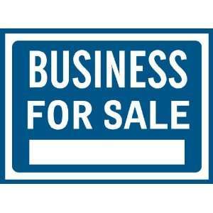 Blue and white business for sale sign